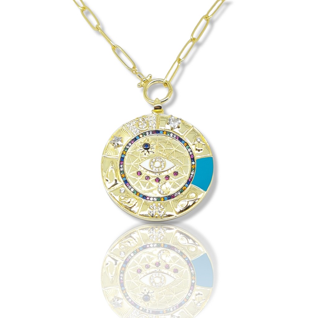 Ασημένιο κολιέ 925° επιχρυσωμένο (code NZC107221)